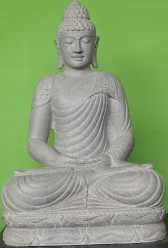 Product image of the product “Seated Buddha made of Riverstone in Dhyana Position - gesture of meditation. 100cm height. ”